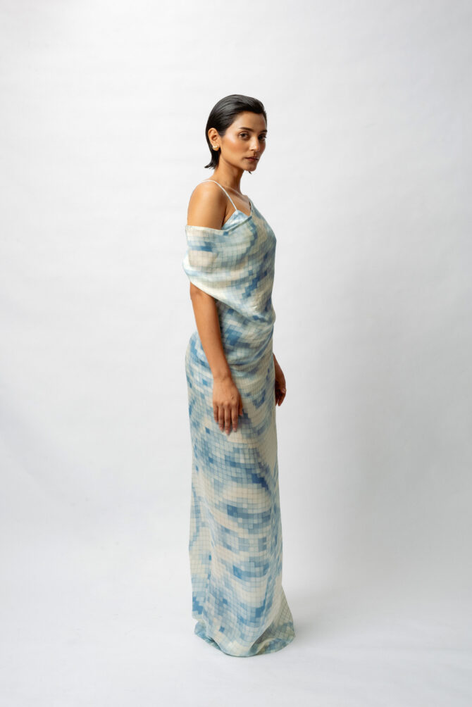 Satin Allure Backless Resort Gown