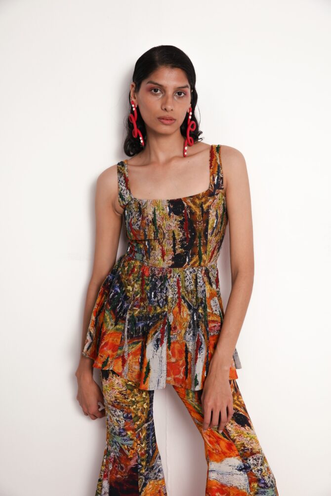 Flared Top with Flared Pants
