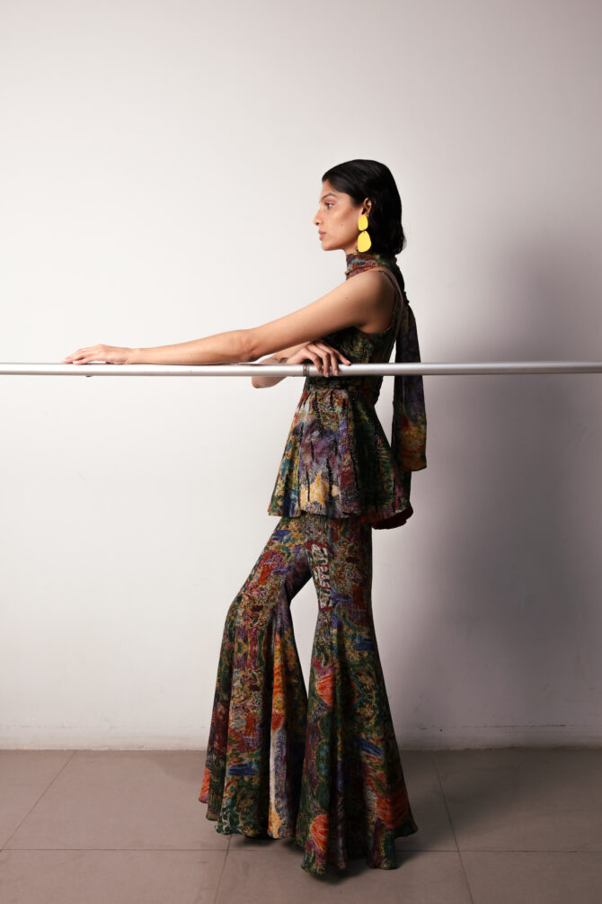 Flared Top with Flared Pants