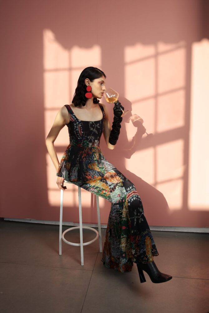 Flared Top with Flared Pants