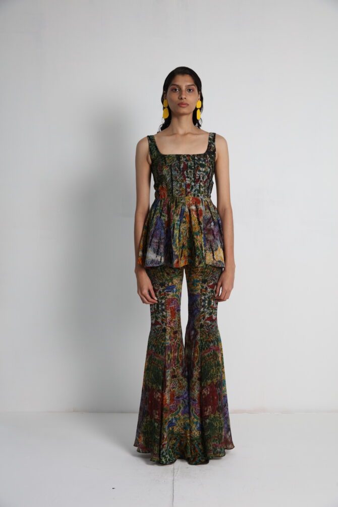 Flared Top with Flared Pants