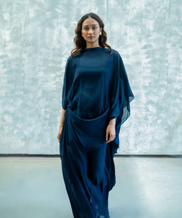 Midnight Draped Dress