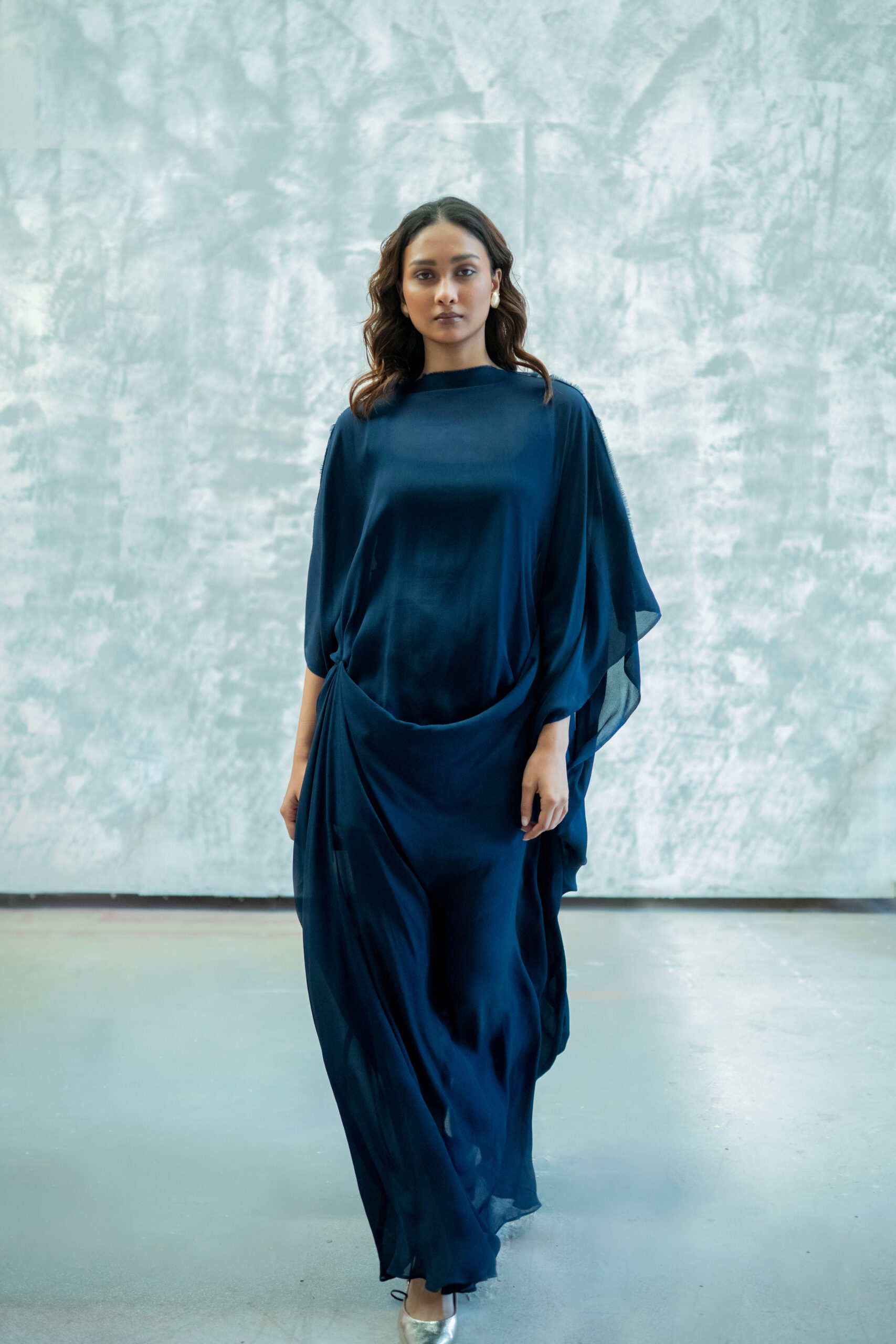 Midnight Draped Dress
