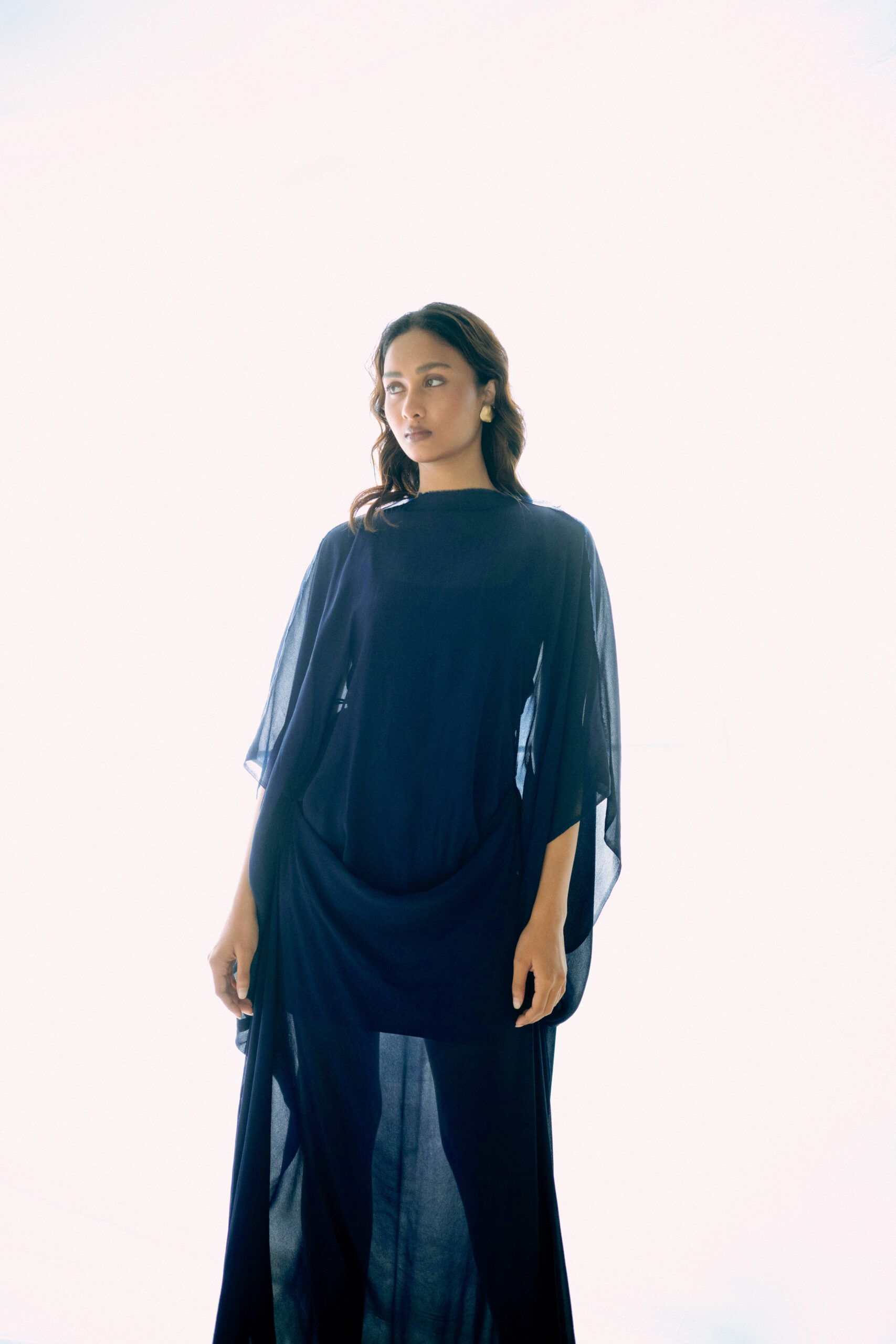Midnight Draped Dress
