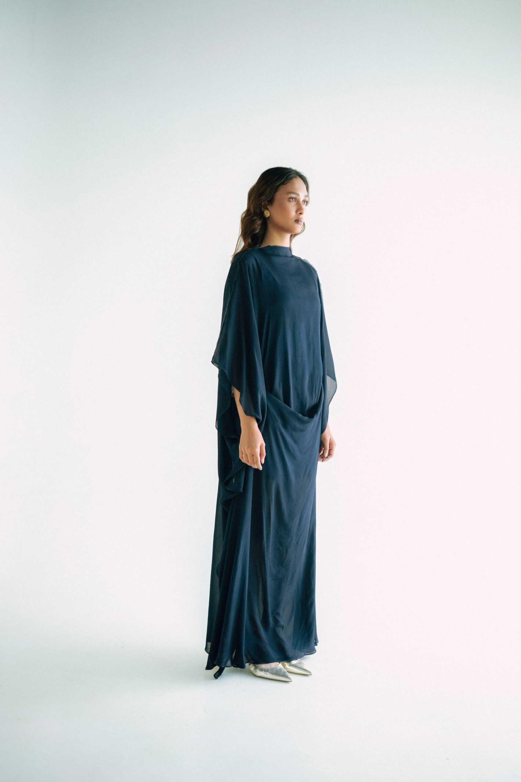 Midnight Draped Dress