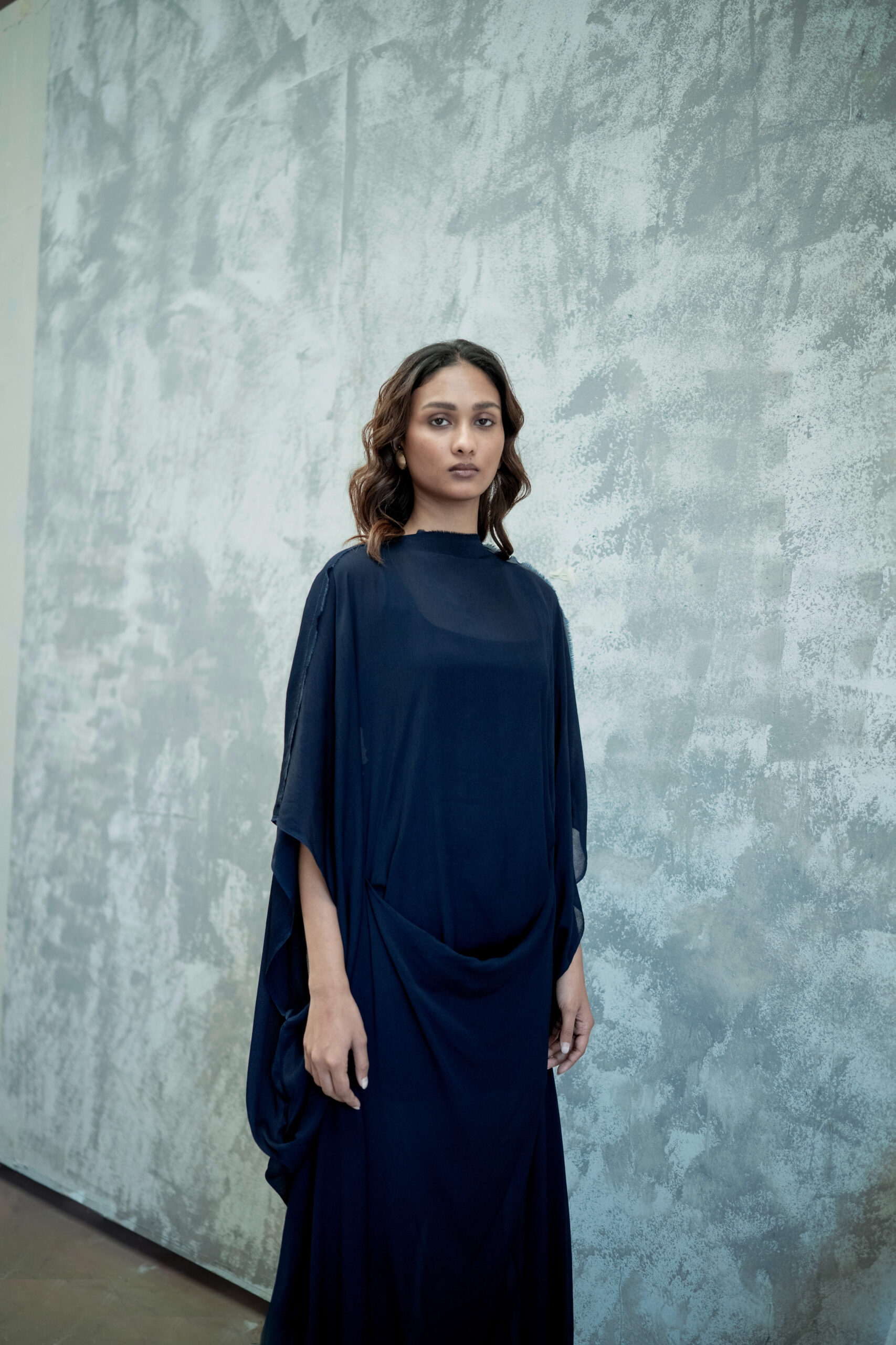 Midnight Draped Dress