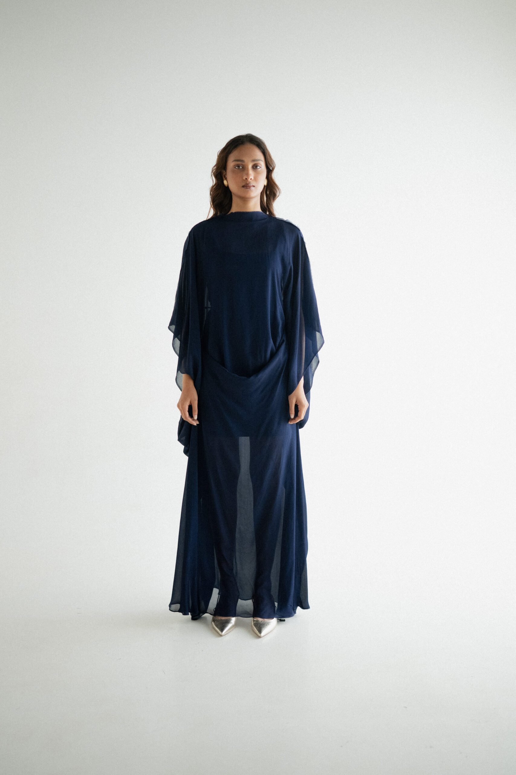 Midnight Draped Dress